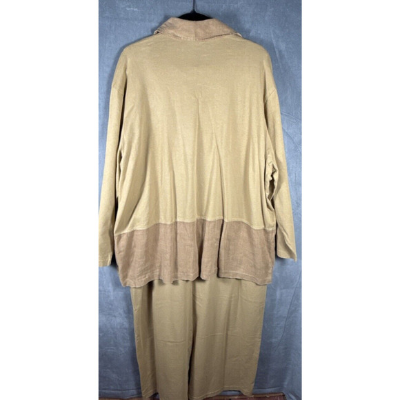 Blue Cactus Tan Print Cotton Maxi Dress & Jacket Southwestern‎ Size XL - 1X - Picture 2 of 6